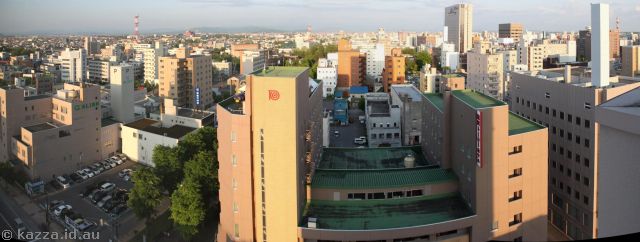 View east from our hotel room